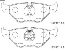 ASIMCO kd6737 -  Комплект тормозных колодок, дисковый тормоз