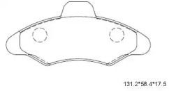 ASIMCO kd6762 -  Комплект тормозных колодок, дисковый тормоз