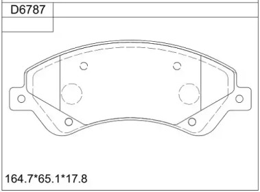 ASIMCO kd6787 -  Колодки тормозные дисковые передние, комплект