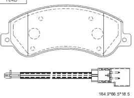 ASIMCO kd6788 -  Комплект тормозных колодок, дисковый тормоз
