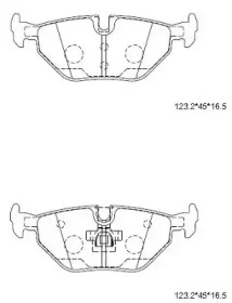 ASIMCO kd6793 -  Комплект тормозных колодок, дисковый тормоз