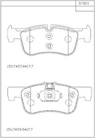ASIMCO kd7003 -  Комплект тормозных колодок, дисковый тормоз