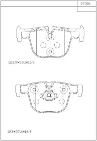 ASIMCO kd7006 -  Комплект тормозных колодок, дисковый тормоз