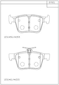 ASIMCO kd7021 -  Комплект тормозных колодок, дисковый тормоз