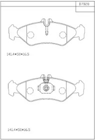 ASIMCO kd7028 -  Колодки тормозные дисковые передние, комплект