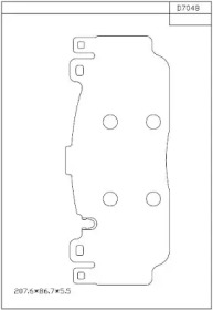 ASIMCO kd7048 -  Комплект тормозных колодок, дисковый тормоз