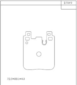 ASIMCO kd7049 -  Комплект тормозных колодок, дисковый тормоз