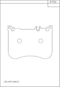 ASIMCO kd7052 -  Комплект тормозных колодок, дисковый тормоз