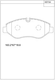 ASIMCO kd7164 -  Комплект тормозных колодок, дисковый тормоз
