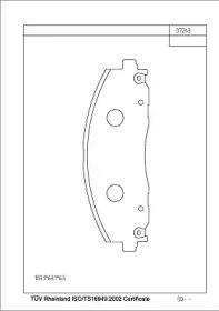 ASIMCO kd7243 -  Комплект тормозных колодок, дисковый тормоз