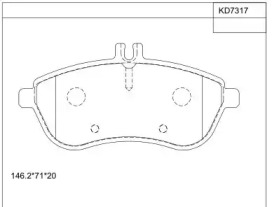 ASIMCO kd7317 -  Колодки тормозные дисковые передние, комплект