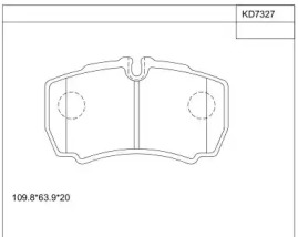 ASIMCO kd7327 -  Комплект тормозных колодок, дисковый тормоз