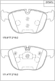 ASIMCO kd7347 -  Комплект тормозных колодок, дисковый тормоз