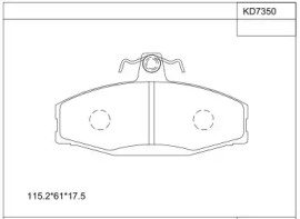 ASIMCO kd7350 -  Колодки тормозные дисковые передние, комплект
