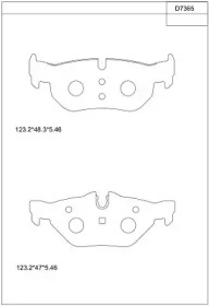 ASIMCO kd7365 -  Колодки тормозные дисковые задниеие, комплект