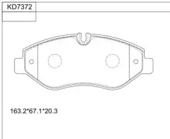ASIMCO kd7372 -  Колодки тормозные дисковые передние, комплект