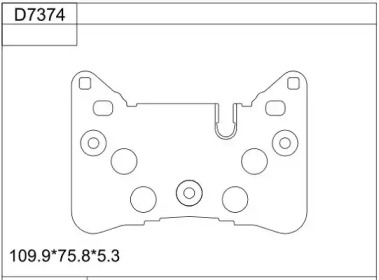 ASIMCO kd7374 -  Комплект тормозных колодок, дисковый тормоз