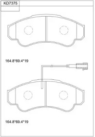 ASIMCO kd7375 -  Колодки тормозные дисковые передние, комплект