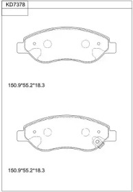 ASIMCO kd7378 -  Колодки тормозные дисковые передние, комплект