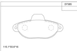 ASIMCO kd7385 -  Комплект тормозных колодок, дисковый тормоз