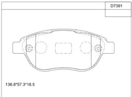 ASIMCO kd7391 -  Колодки тормозные дисковые передние, комплект