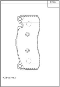 ASIMCO kd7399 -  Колодки тормозные дисковые передние, комплект