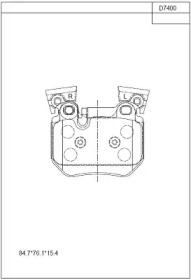 ASIMCO kd7400 -  Комплект тормозных колодок, дисковый тормоз