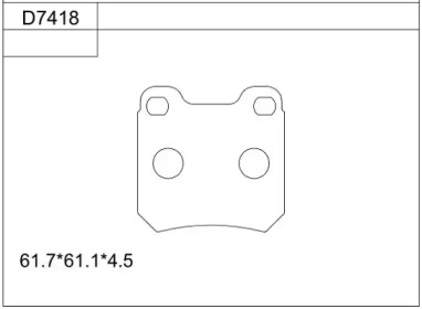 ASIMCO kd7418 -  Комплект тормозных колодок, дисковый тормоз