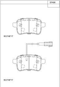 ASIMCO kd7426 -  Комплект тормозных колодок, дисковый тормоз