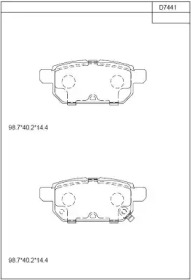 ASIMCO kd7441 -  Колодки тормозные дисковые передние, комплект