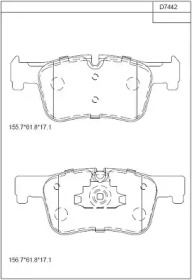 ASIMCO kd7442 -  Колодки тормозные дисковые передние, комплект