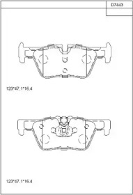ASIMCO kd7443 -  Комплект тормозных колодок, дисковый тормоз