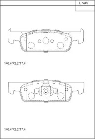 ASIMCO kd7449 -  Комплект тормозных колодок, дисковый тормоз