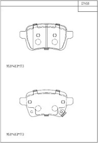 ASIMCO kd7458 -  Комплект тормозных колодок, дисковый тормоз