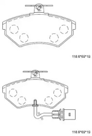 ASIMCO kd7527 -  Колодки тормозные дисковые передние, комплект