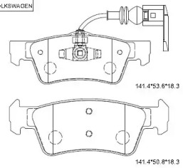 ASIMCO kd7532 -  Комплект тормозных колодок, дисковый тормоз