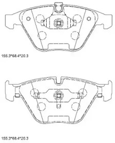 ASIMCO kd7535 -  Колодки тормозные дисковые передние, комплект