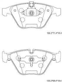 ASIMCO kd7535h -  Колодки тормозные дисковые передние, комплект