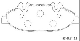 ASIMCO kd7544 -  Колодки тормозные дисковые передние, комплект