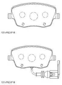 ASIMCO kd7551 -  Колодки тормозные дисковые передние, комплект