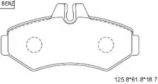 ASIMCO kd7552 -  Колодки тормозные дисковые задниеие, комплект
