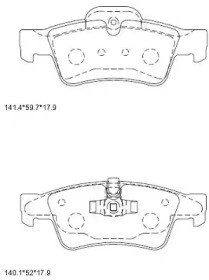 ASIMCO kd7554 -  Колодки тормозные дисковые задниеие, комплект