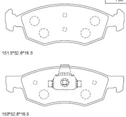 ASIMCO kd7556 -  Комплект тормозных колодок, дисковый тормоз