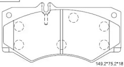 ASIMCO kd7562 -  Колодки тормозные дисковые передние, комплект