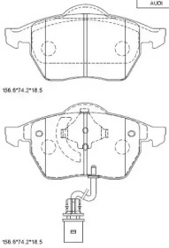 ASIMCO kd7563 -  Колодки тормозные дисковые передние, комплект