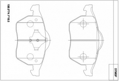 ASIMCO kd7563f -  Комплект тормозных колодок, дисковый тормоз