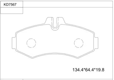ASIMCO kd7567 -  Колодки тормозные дисковые передние, комплект