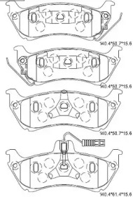 ASIMCO kd7572 -  Комплект тормозных колодок, дисковый тормоз