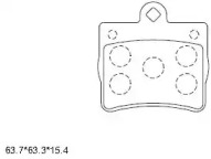 ASIMCO kd7573 -  Колодки тормозные дисковые задниеие, комплект
