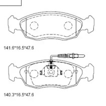 ASIMCO kd7578 -  Комплект тормозных колодок, дисковый тормоз